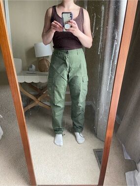 Vintage 1969 US Army Jungle Fatigue Pants Small Regular OG-107 Ripstop
